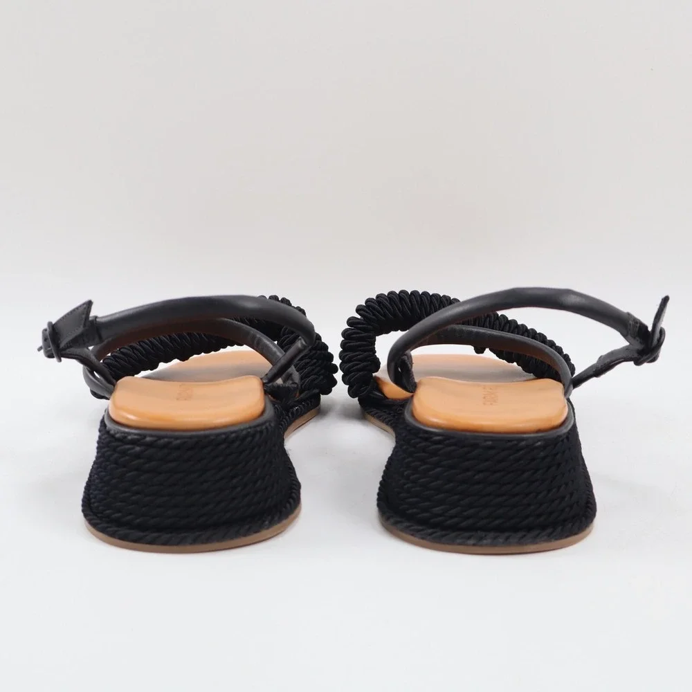 🔥NEW FARM RIO Espadrille Wedge Sandal, Black 7US/38EU MSRP$230 SHIPS TODAY🔥